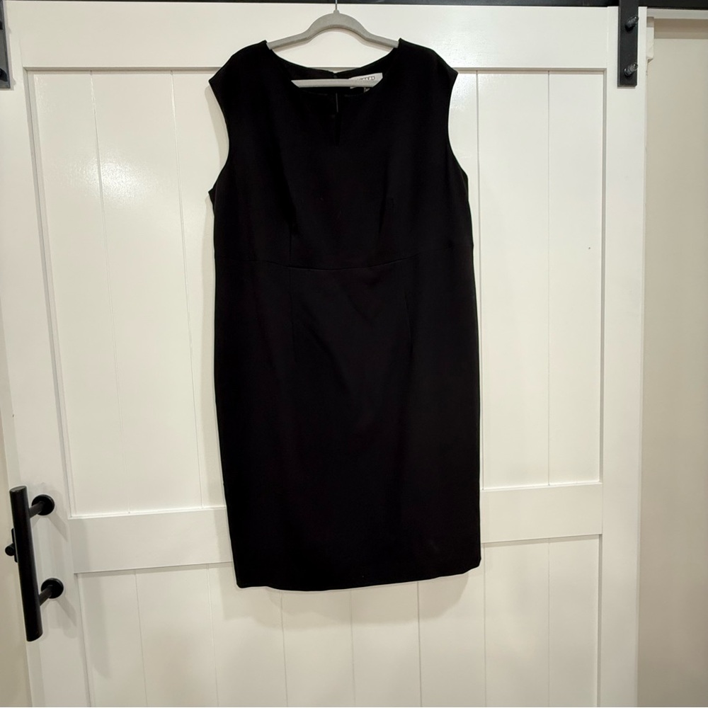 Kasper Elegant Black Sleeveless Mini Dress